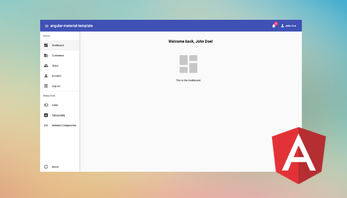 Angular Material Admin Dashboard Template Free
