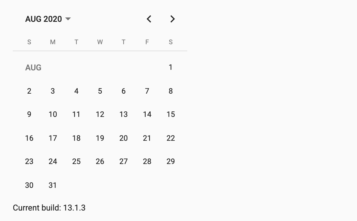 Calendar Component in Angular Material — onthecode
