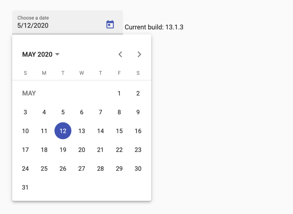 Date picker component